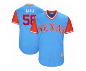 Men's Texas Rangers Alex Claudio #58 Alex Majestic Light Blue 2017 Players Weekend Authentic Jersey