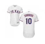 Texas Rangers #10 Jim Sundberg White Flexbase Authentic Collection Stitched MLB Jersey
