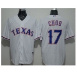 Texas Rangers #17 Shin-Soo Choo White New Cool Base Stitched Baseball Jersey