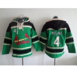 MLB St. Louis Cardinals #4 Yadier Molina green Hooded Sweatshirt Jersey