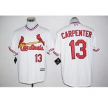 Men St. Louis Cardinals #13 Matt Carpenter Majestic White Cool Base Cooperstown Player Jersey