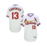 Men St. Louis Cardinals #13 matt carpenter Majestic White Flexbase Authentic Cooperstown Collection Player Jersey