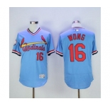 Men St. Louis Cardinals #16 Kolten Wong Majestic Blue Flexbase Authentic Cooperstown Collection Player Jersey