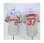 Men St. Louis Cardinals #37 Keith Hernandez Majestic Grey Flexbase Authentic Cooperstown Collection Player Jersey