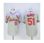 Men St. Louis Cardinals #51 Willie McGee Majestic Grey Flexbase Authentic Cooperstown Collection Player Jersey