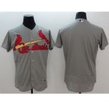 Men St. Louis Cardinals blank Majestic grey Flexbase Authentic Collection Player Jersey