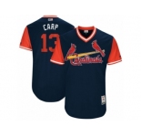 Men's 2017 Little League World Series Cardinals #13 Matt Carpenter Carp Navy Jersey