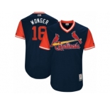 Men's 2017 Little League World Series Cardinals #16 Kolten Wong Wonger Navy Jersey