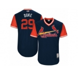 Men's 2017 Little League World Series Cardinals #29 Zach Duke Duke Navy Jersey