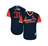 Men's 2017 Little League World Series Cardinals #31 Lance Lynn Lynn Navy Jersey