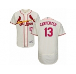 Men's Majestic St. Louis Cardinals #13 Matt Carpenter Cream Flexbase Authentic Collection MLB Jersey