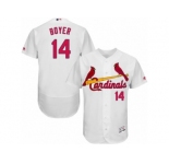 Men's Majestic St. Louis Cardinals #14 Ken Boyer White Flexbase Authentic Collection MLB Jersey
