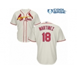 Men's Majestic St. Louis Cardinals #18 Carlos Martinez Authentic Cream Alternate Cool Base MLB Jersey