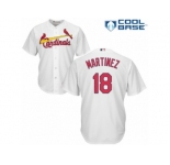 Men's Majestic St. Louis Cardinals #18 Carlos Martinez Authentic White Home Cool Base MLB Jersey