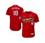 Men's Majestic St. Louis Cardinals #18 Mike Shannon Red Flexbase Authentic Collection MLB Jersey