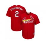 Men's Majestic St. Louis Cardinals #2 Red Schoendienst Replica Red Alternate Cool Base MLB Jersey