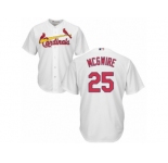 Men's Majestic St. Louis Cardinals #25 Mark McGwire Authentic White Home Cool Base MLB Jersey