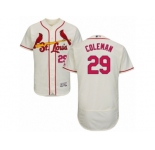 Men's Majestic St. Louis Cardinals #29 Vince Coleman Cream Flexbase Authentic Collection MLB Jersey