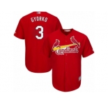 Men's Majestic St. Louis Cardinals #3 Jedd Gyorko Replica Red Alternate Cool Base MLB Jersey