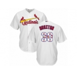 Men's Majestic St. Louis Cardinals #30 Jonathan Broxton Authentic White Team Logo Fashion Cool Base MLB Jersey