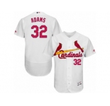 Men's Majestic St. Louis Cardinals #32 Matt Adams White Flexbase Authentic Collection MLB Jersey