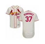 Men's Majestic St. Louis Cardinals #37 Keith Hernandez Cream Flexbase Authentic Collection MLB Jersey