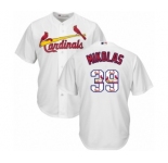 Men's Majestic St. Louis Cardinals #39 Miles Mikolas Authentic White Team Logo Fashion Cool Base MLB Jersey