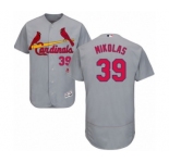 Men's Majestic St. Louis Cardinals #39 Miles Mikolas Grey Road Flex Base Authentic Collection MLB Jersey