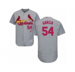 Men's Majestic St. Louis Cardinals #54 Jamie Garcia Grey Flexbase Authentic Collection MLB Jersey