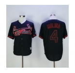 Men's St. Louis Cardinals #4 Yadier Molina Majestic Black Fashion Cool Base Player Jersey