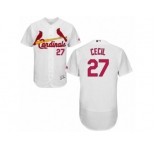 St. Louis Cardinals #27 Brett Cecil White Flexbase Authentic Collection MLB Jersey