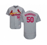 St.Louis Cardinals #50 Adam Wainwright Grey Flexbase Authentic Collection Stitched Baseball Jersey