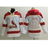 St.Louis Cardinals #52 Michael Wacha White Sawyer Hooded Sweatshirt Baseball Hoodie