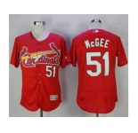 t.Louis Cardinals #51 Willie McGee Red Flexbase Authentic Collection Stitched MLB Jersey