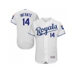 Kansas City Royals #14 Omar Infante White Flexbase Authentic Collection Stitched Baseball Jersey