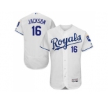 Kansas City Royals #16 Bo Jackson White Flexbase Authentic Collection Stitched Baseball Jersey