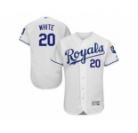 Kansas City Royals #20 Frank White White Flexbase Authentic Collection Stitched Baseball Jersey