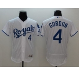 Kansas City Royals #4 Alex Gordon White Flexbase Authentic Collection Stitched Baseball Jersey