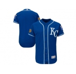 Kansas City Royals Blank Royal 2017 Spring Training Flexbase Authentic Collection Stitched Baseball Jersey