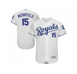 Men Kansas City Royals #15 Whit Merrifield White Flexbase Authentic Collection Stitched MLB Jersey