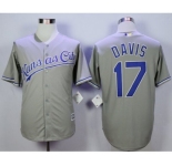 Men Kansas City Royals #17 Wade Davis Gray 2016 Official Cool Base Jersey