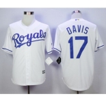Men Kansas City Royals #17 Wade Davis White 2016 Official Cool Base Jersey