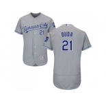 Men Kansas City Royals #21 Lucas Duda Grey Flexbase Authentic Collection Stitched MLB Jersey