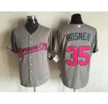 Men Kansas City Royals #35 Eric Hosmer Majestic Gray Fashion 2016 Mother's Day Cool Base Jersey