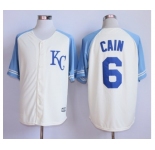 Men Kansas City Royals #6 Lorenzo Cain Cream 2016 Official Cool Base Jersey
