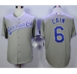Men Kansas City Royals #6 Lorenzo Cain Gray 2016 Official Cool Base Jersey