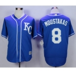 Men Kansas City Royals #8 Mike Moustakas Blue 2016 Official Cool Base Jersey