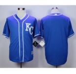 Men Kansas City Royals Blank Blue 2016 Official Cool Base Jersey