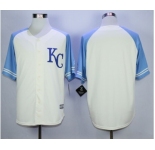 Men Kansas City Royals Blank Cream 2016 Official Cool Base Jersey