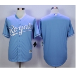 Men Kansas City Royals Blank Light Blue 2016 Official Cool Base Jersey